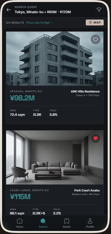 不動産アプリ 画面2