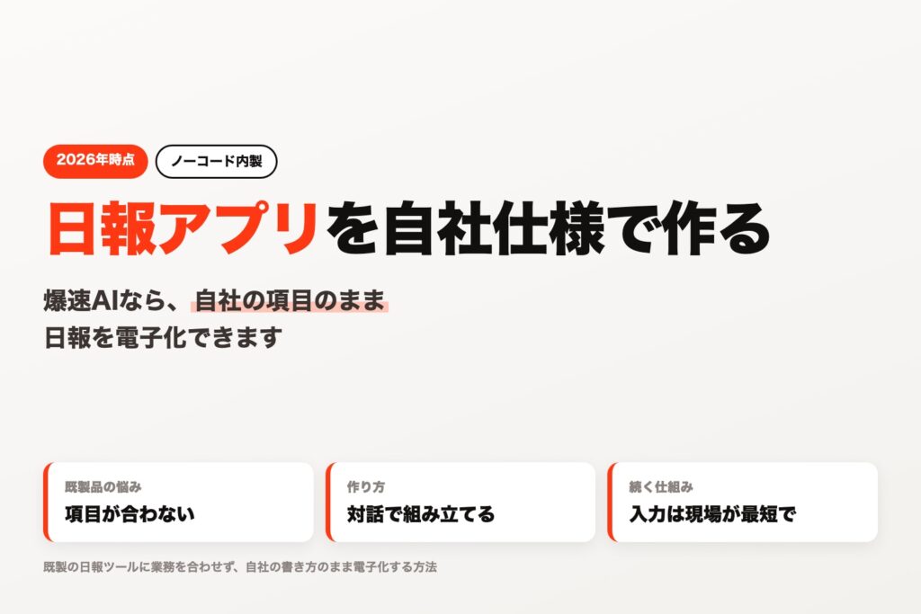 爆速AIで日報アプリを自社仕様で作る