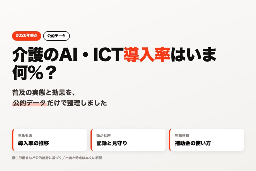 介護のAI・ICT導入率を公的データで解説